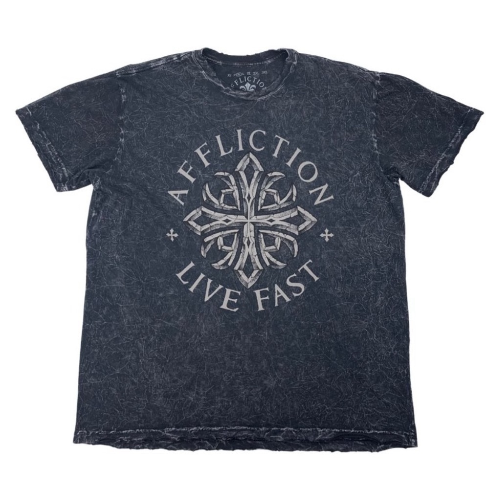 Affliction Men's Black Graphic T-Shirt